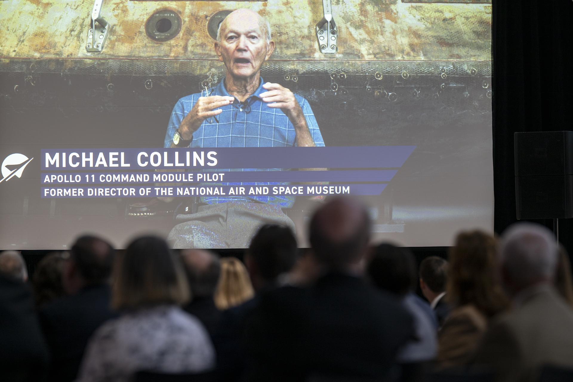 Guests view a video presentation during the Smithsonian’s National Air and Space Museum rededication ceremony Wednesday, July 1, 2026, in Washington. Photo Credit: (NASA/Keegan Barber)