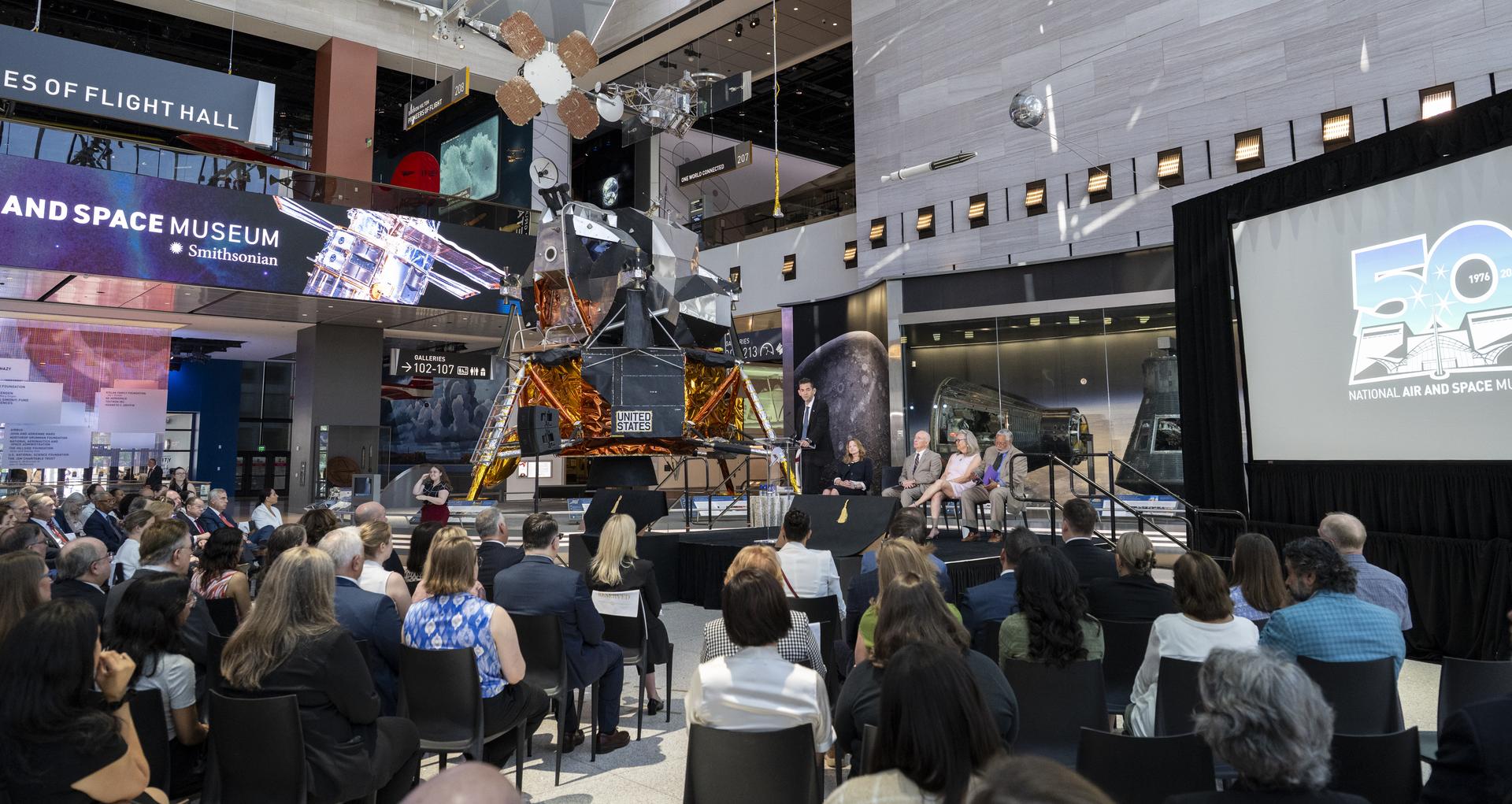 NASA Administrator Jared Isaacman delivers remarks during the Smithsonian’s National Air and Space Museum rededication ceremony Wednesday, July 1, 2026, in Washington. Photo Credit: (NASA/Keegan Barber)