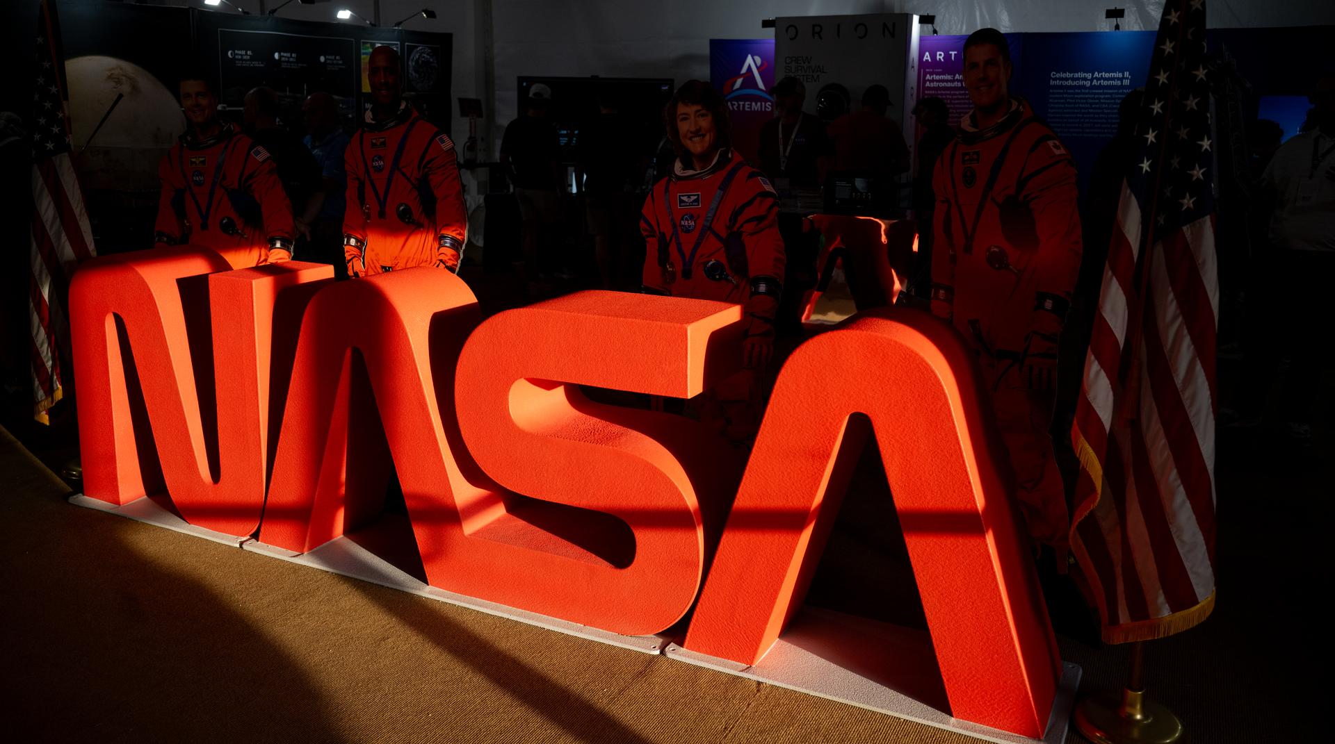 Visitors to the Great American State Fair are seen as they view exhibits in the NASA Pavilion, Wednesday, July 8, 2026, on the National Mall in Washington, D.C. Photo Credit: (NASA/Joel Kowsky)