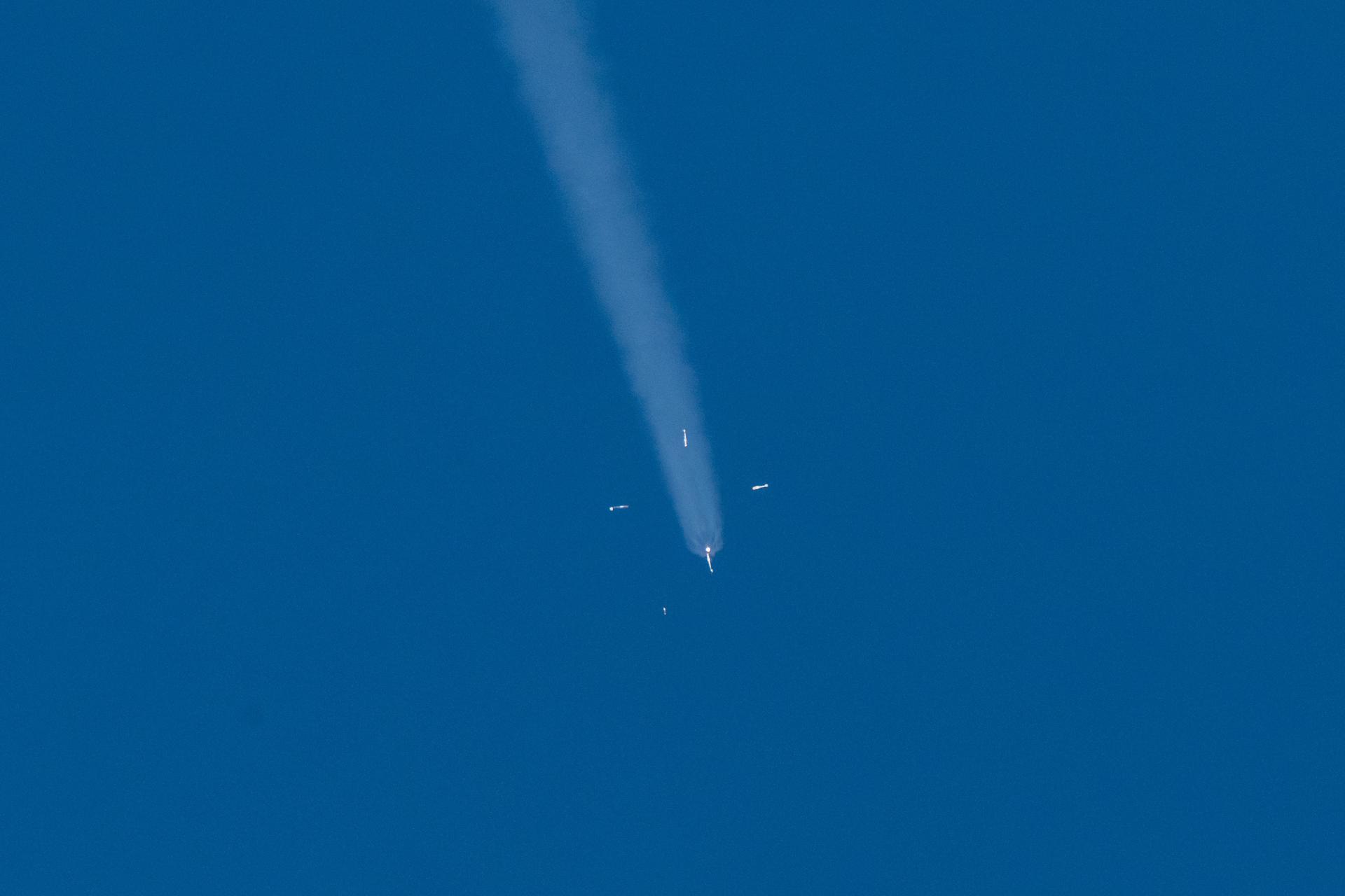 The Soyuz rocket launches to the International Space Station with Expedition 75 crewmembers: NASA astronaut Anil Menon, Roscosmos cosmonauts Pyotr Dubrov, and Anna Kikina onboard, Tuesday, July 14, 2026, at the Baikonur Cosmodrome in Kazakhstan. Photo Credit: (NASA/Bill Ingalls)