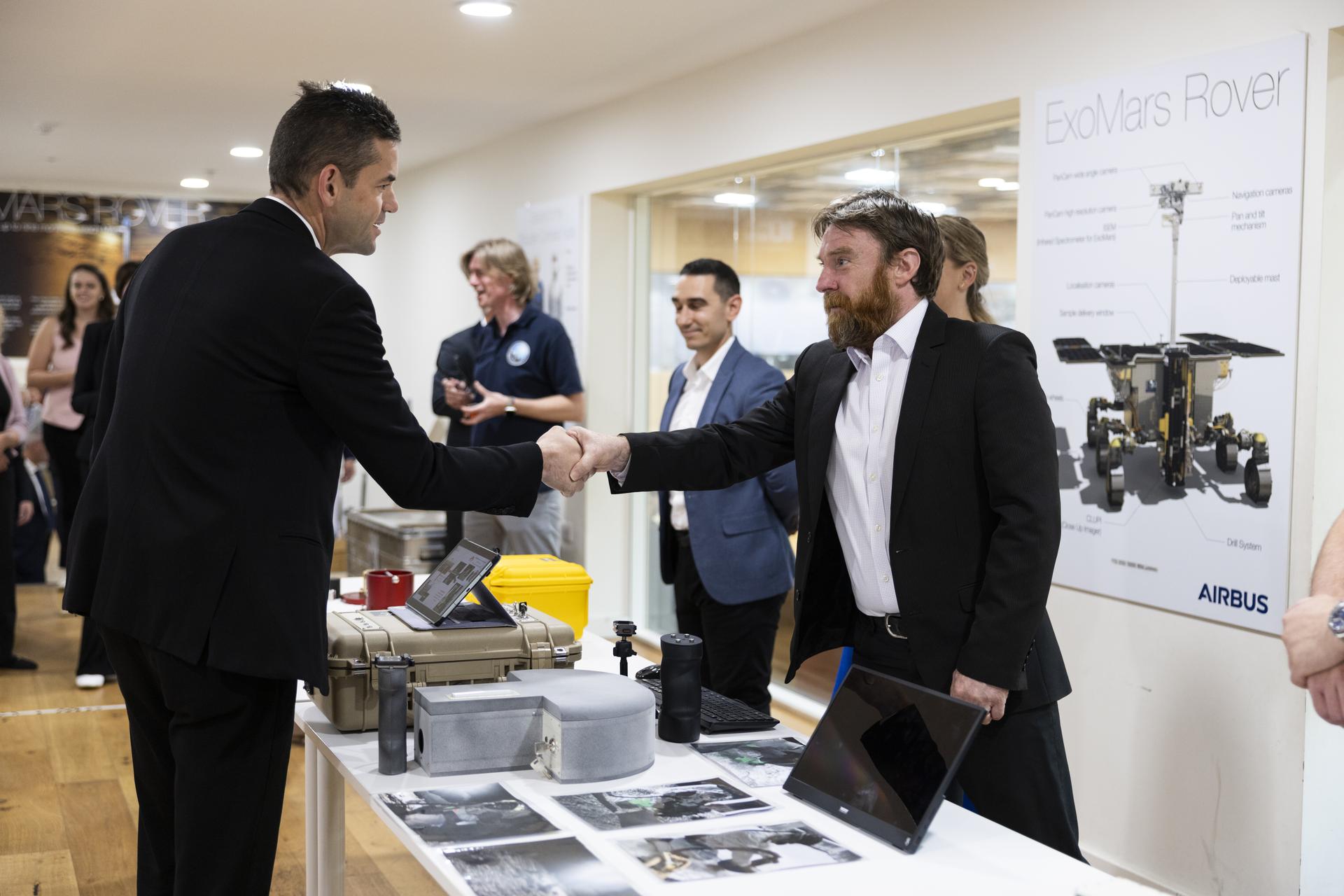 Jared Isaacman tours Airbus Defence and Space Facilities Mars Yard in Stevenage, United Kingdom.