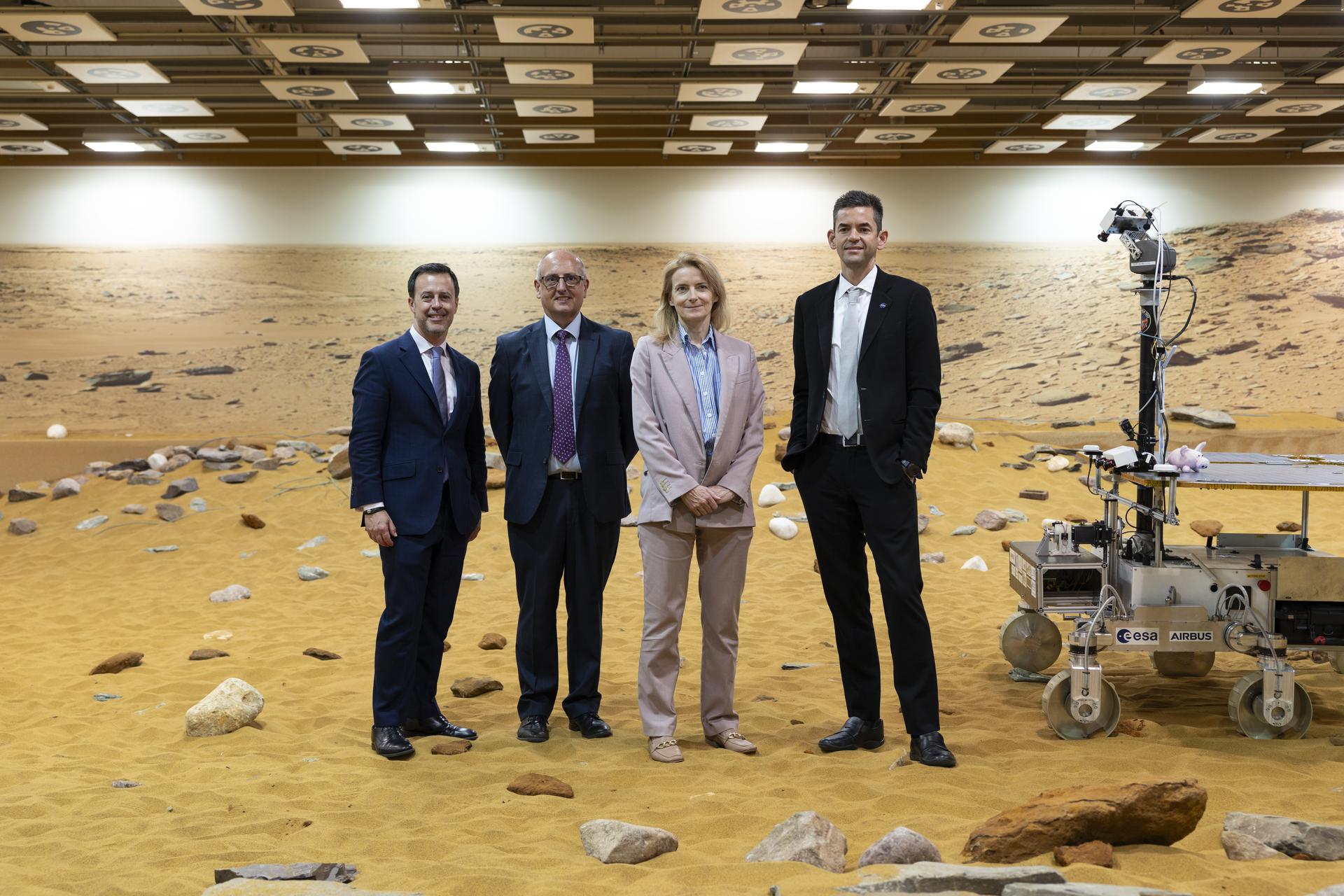 Jared Isaacman tours Airbus Defence and Space Facilities Mars Yard in Stevenage, United Kingdom.
