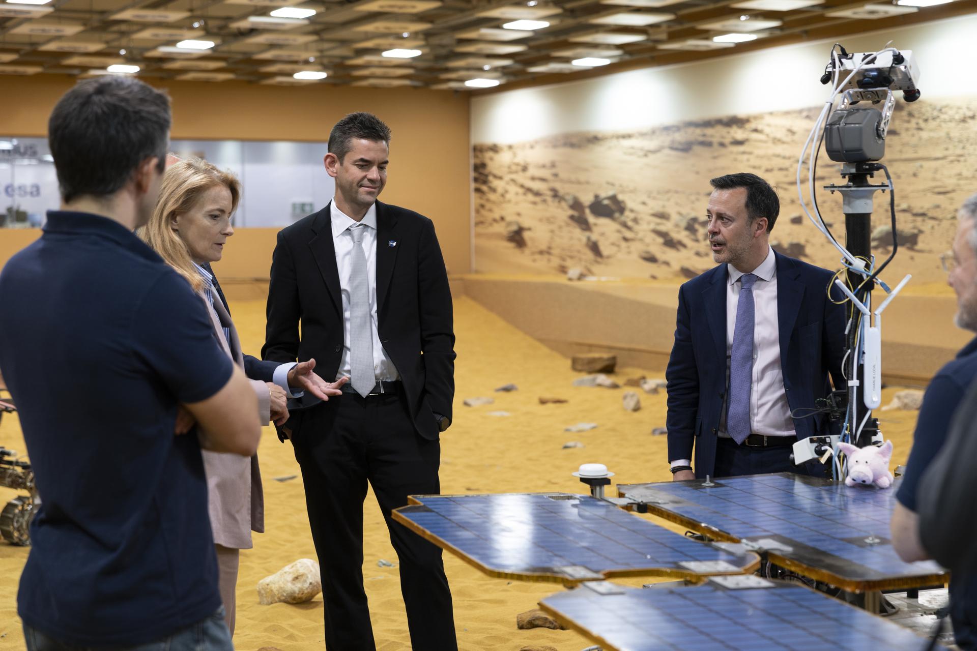 Jared Isaacman tours Airbus Defence and Space Facilities Mars Yard in Stevenage, United Kingdom.