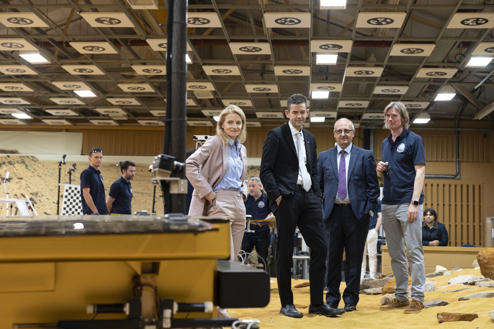Jared Isaacman tours Airbus Defence and Space Facilities Mars Yard in Stevenage, United Kingdom.