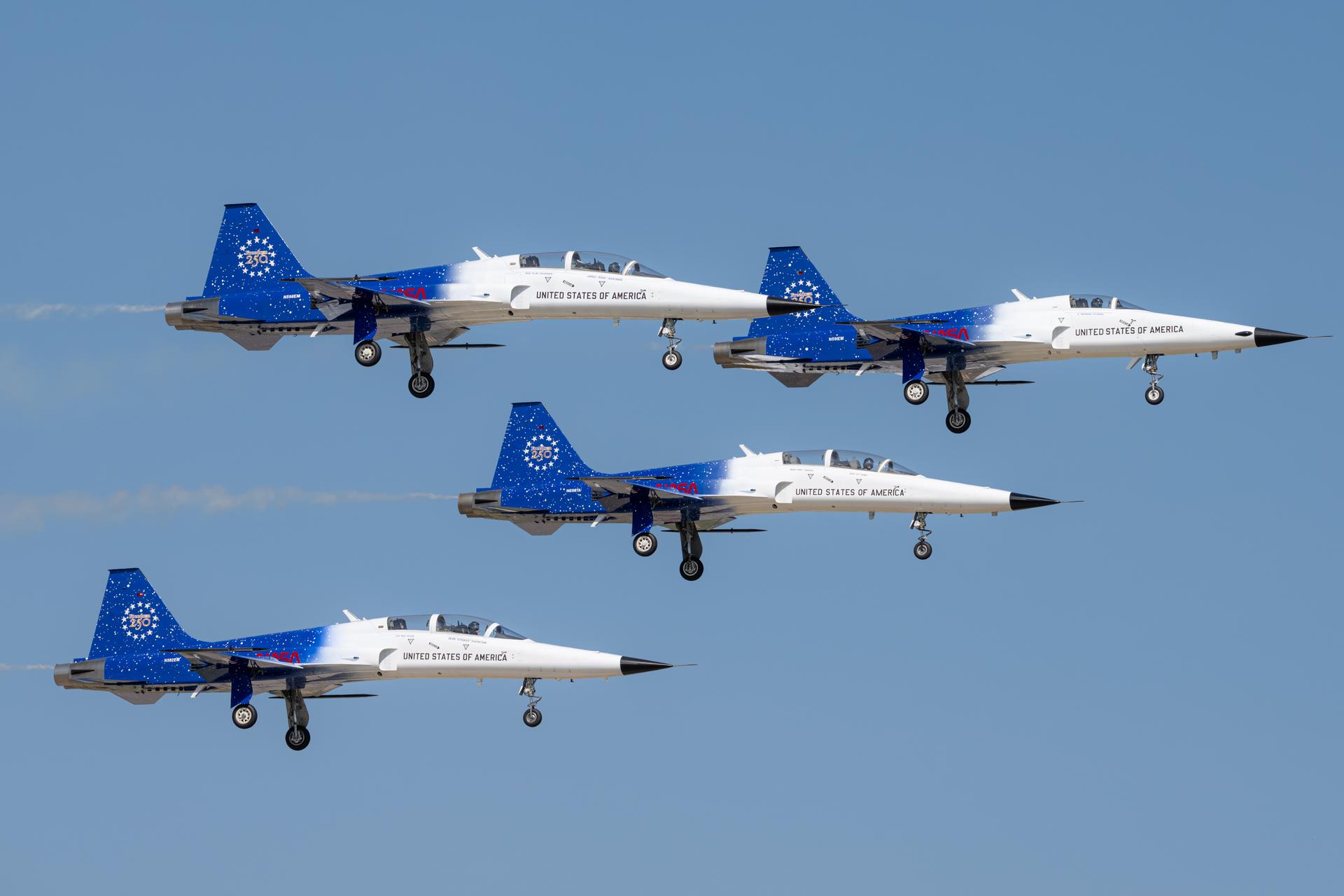 NASA Administrator Jared Isaacman flies his personal F-5 aircraft during an air show performance, Thursday, July 23, 2026, at EAA AirVenture Oshkosh at Wittman Regional Airport in Oshkosh, Wis. Photo Credit: (NASA/John Kraus)
