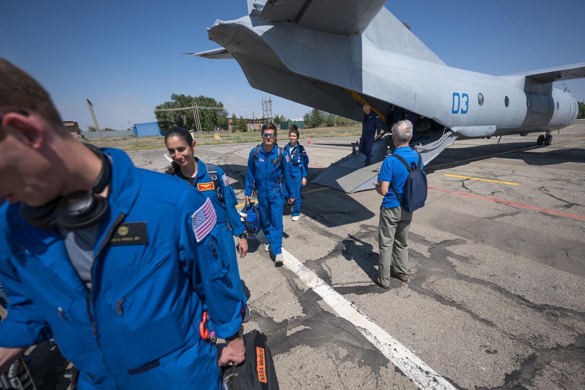 NASA, Roscosmos, and Russian Search and Recovery Forces arrive in Zhezkazgan, Kazakhstan to prepare for the landing of Expedition 74 NASA astronaut Chris Williams, and Roscosmos cosmonauts Sergey Kud-Sverchkov, and Sergei Mikaev, Sunday, July 26, 2026. Williams, Kud-Sverchkov, and Mikaev, are returning to Earth after logging 241 days in space as a members of Expeditions 73 and 74 aboard the International Space Station. Photo Credit: (NASA/Bill Ingalls)