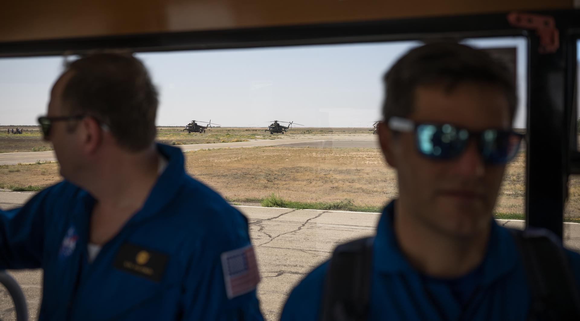 NASA, Roscosmos, and Russian Search and Recovery Forces arrive in Zhezkazgan, Kazakhstan to prepare for the landing of Expedition 74 NASA astronaut Chris Williams, and Roscosmos cosmonauts Sergey Kud-Sverchkov, and Sergei Mikaev, Sunday, July 26, 2026. Williams, Kud-Sverchkov, and Mikaev, are returning to Earth after logging 241 days in space as a members of Expeditions 73 and 74 aboard the International Space Station. Photo Credit: (NASA/Bill Ingalls)