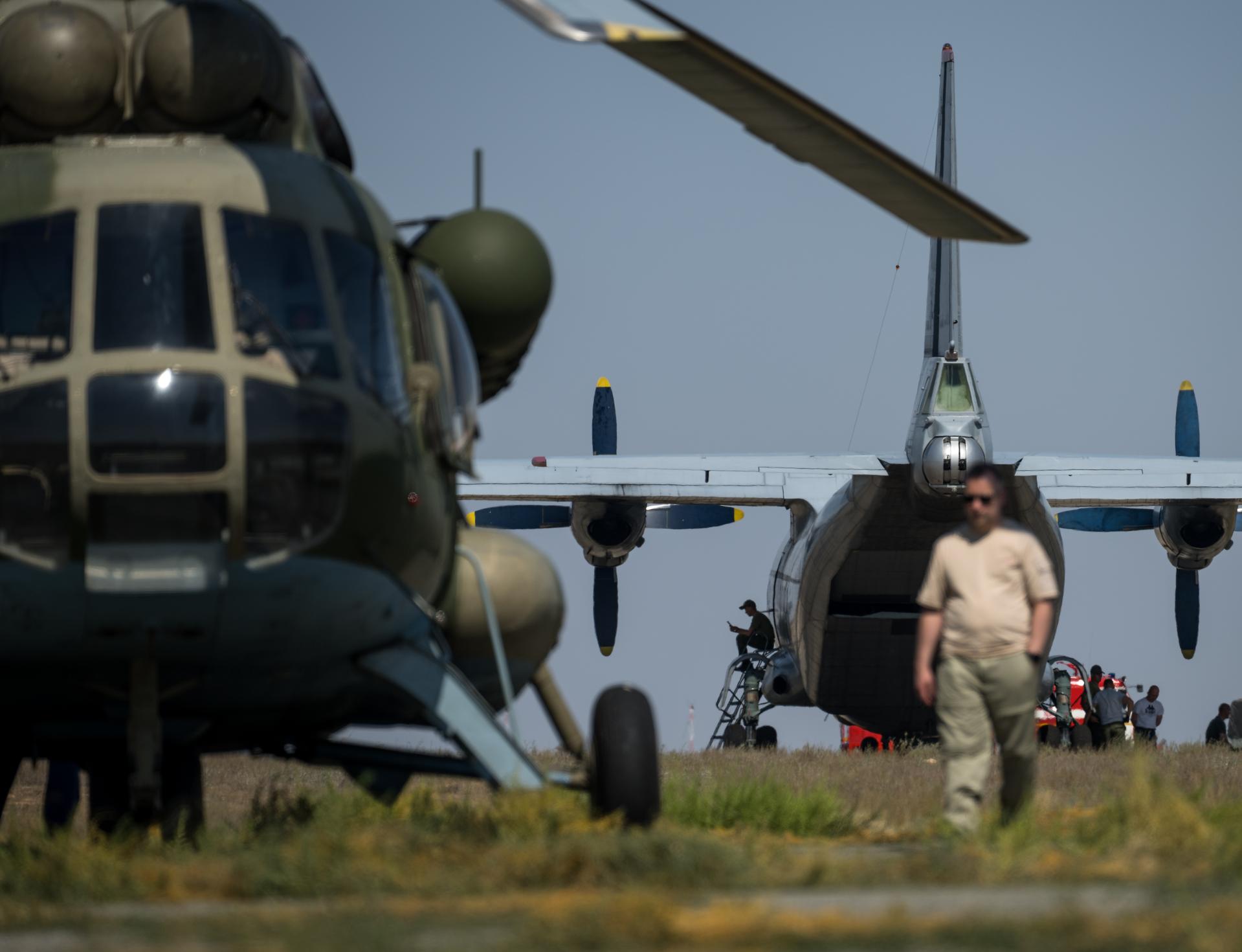 NASA, Roscosmos, and Russian Search and Recovery Forces prepare for the landing of Expedition 74 NASA astronaut Chris Williams, and Roscosmos cosmonauts Sergey Kud-Sverchkov, and Sergei Mikaev, Sunday, July 26, 2026 in Zhezkazgan, Kazakhstan. Williams, Kud-Sverchkov, and Mikaev, are returning to Earth after logging 241 days in space as a members of Expeditions 73 and 74 aboard the International Space Station. Photo Credit: (NASA/Bill Ingalls)