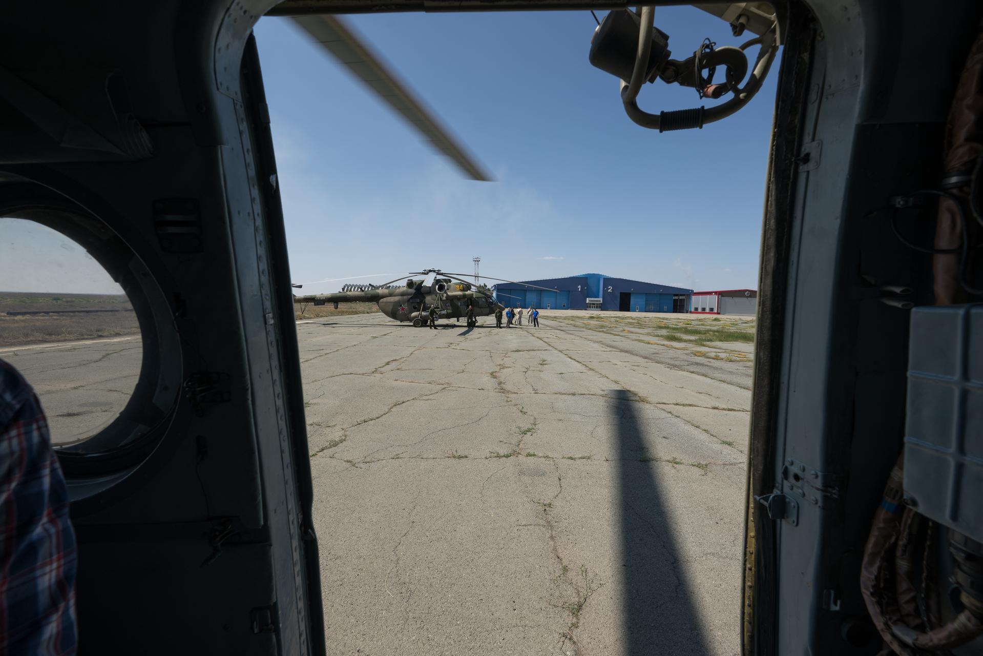 NASA, Roscosmos, and Russian Search and Recovery Forces prepare for the landing of Expedition 74 NASA astronaut Chris Williams, and Roscosmos cosmonauts Sergey Kud-Sverchkov, and Sergei Mikaev, Sunday, July 26, 2026 in Zhezkazgan, Kazakhstan. Williams, Kud-Sverchkov, and Mikaev, are returning to Earth after logging 241 days in space as a members of Expeditions 73 and 74 aboard the International Space Station. Photo Credit: (NASA/Bill Ingalls)