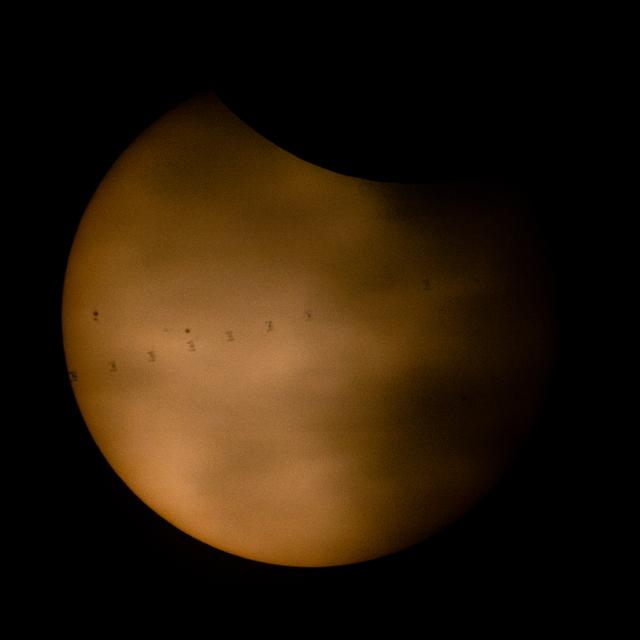 2026 Partial Solar Eclipse - ISS Transit