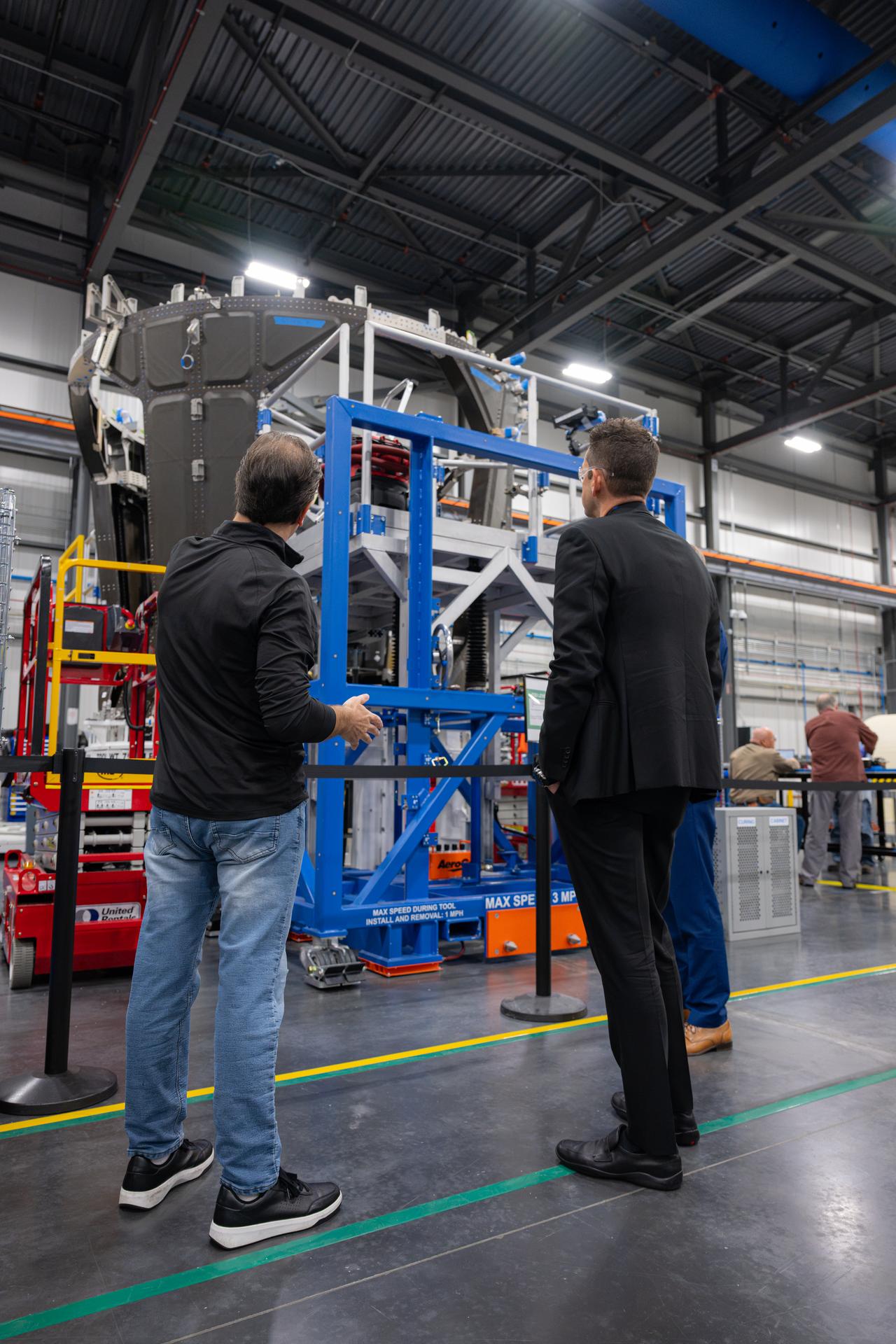 NASA Administrator Jared Isaacman tours Blue Origin's Lunar Plant 1, Friday, Aug. 14, 2026, at the company’s Rocket Park facility in Merritt Island, Fla. Photo Credit: (NASA/John Kraus)