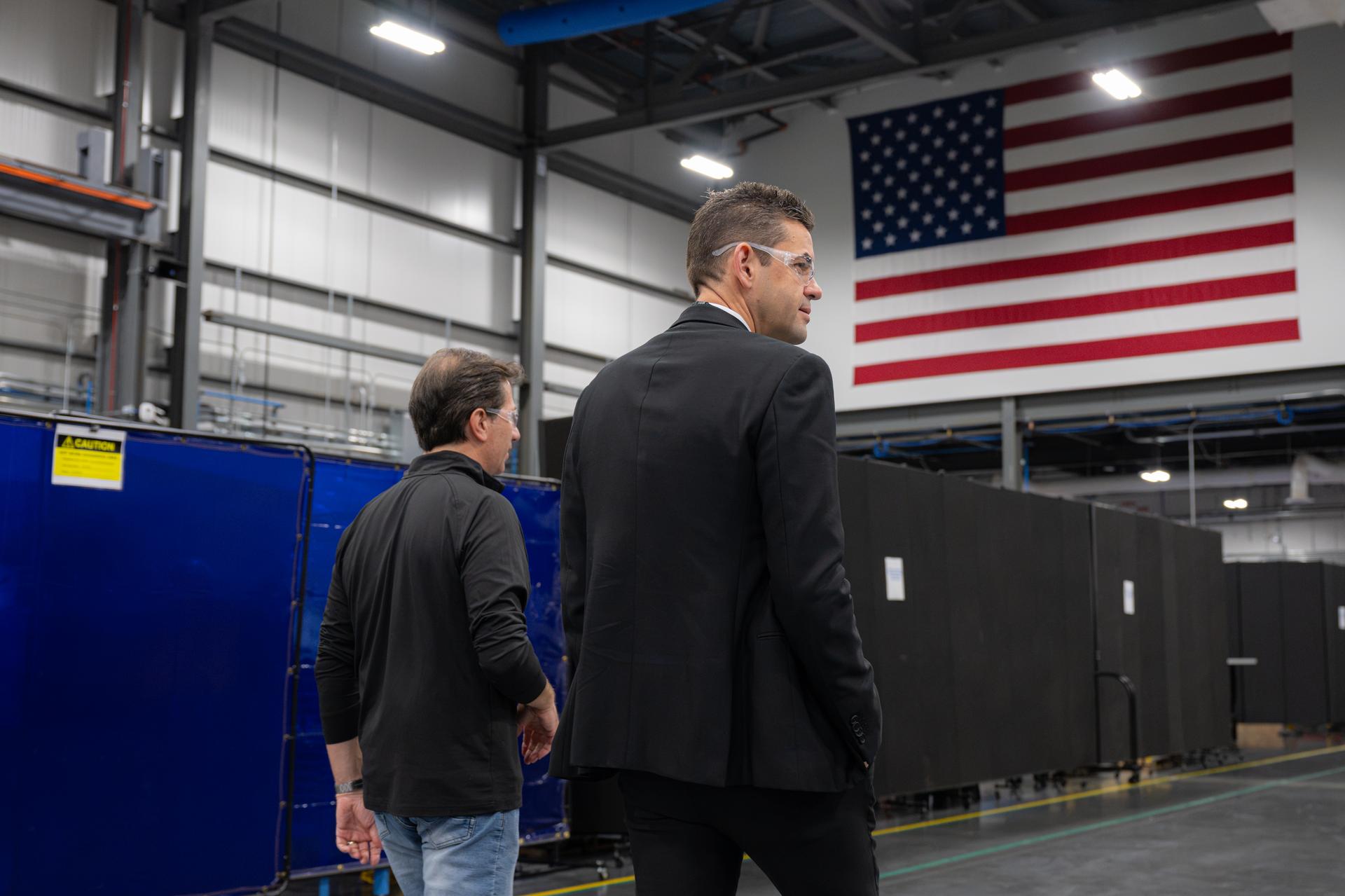 NASA Administrator Jared Isaacman tours Blue Origin's Lunar Plant 1, Friday, Aug. 14, 2026, at the company’s Rocket Park facility in Merritt Island, Fla. Photo Credit: (NASA/John Kraus)
