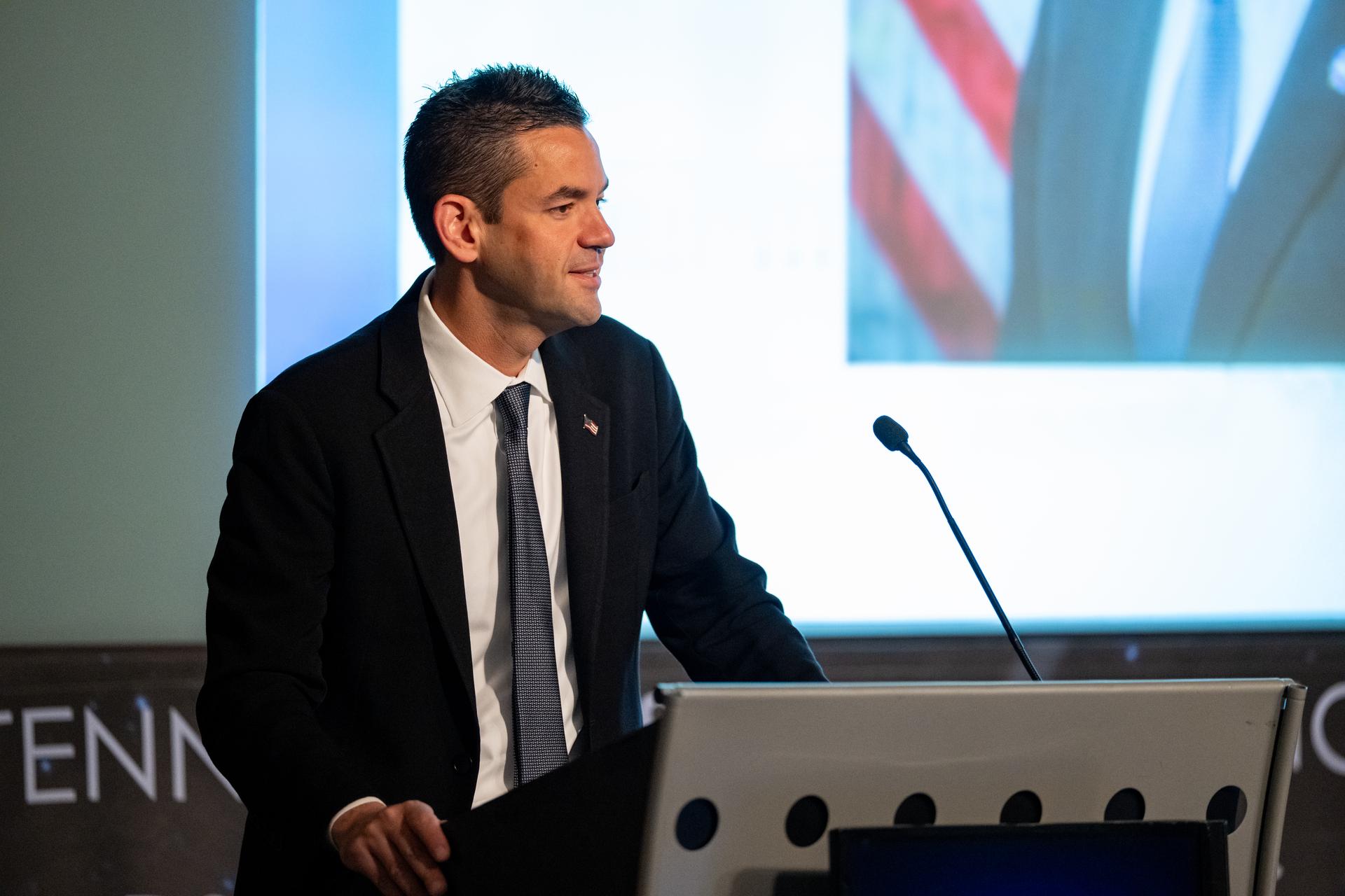 NASA Administrator Jared Isaacman delivers remarks during a White House Leadership Development Program event Friday, Aug. 21, 2026, at the Mary W. Jackson NASA Headquarters building in Washington.  Photo Credit: (NASA/Keegan Barber)