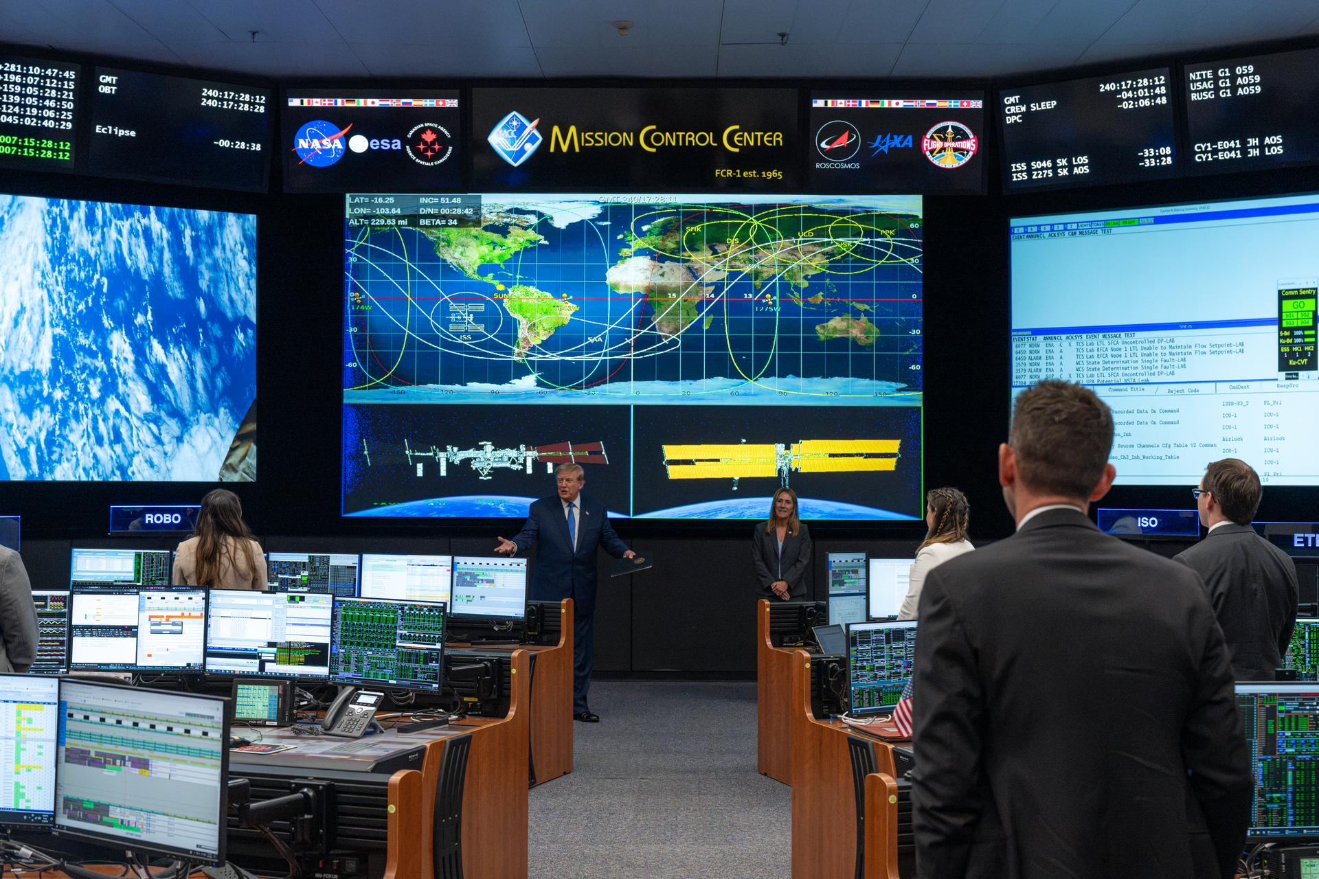 President Trump Visits Mission Control