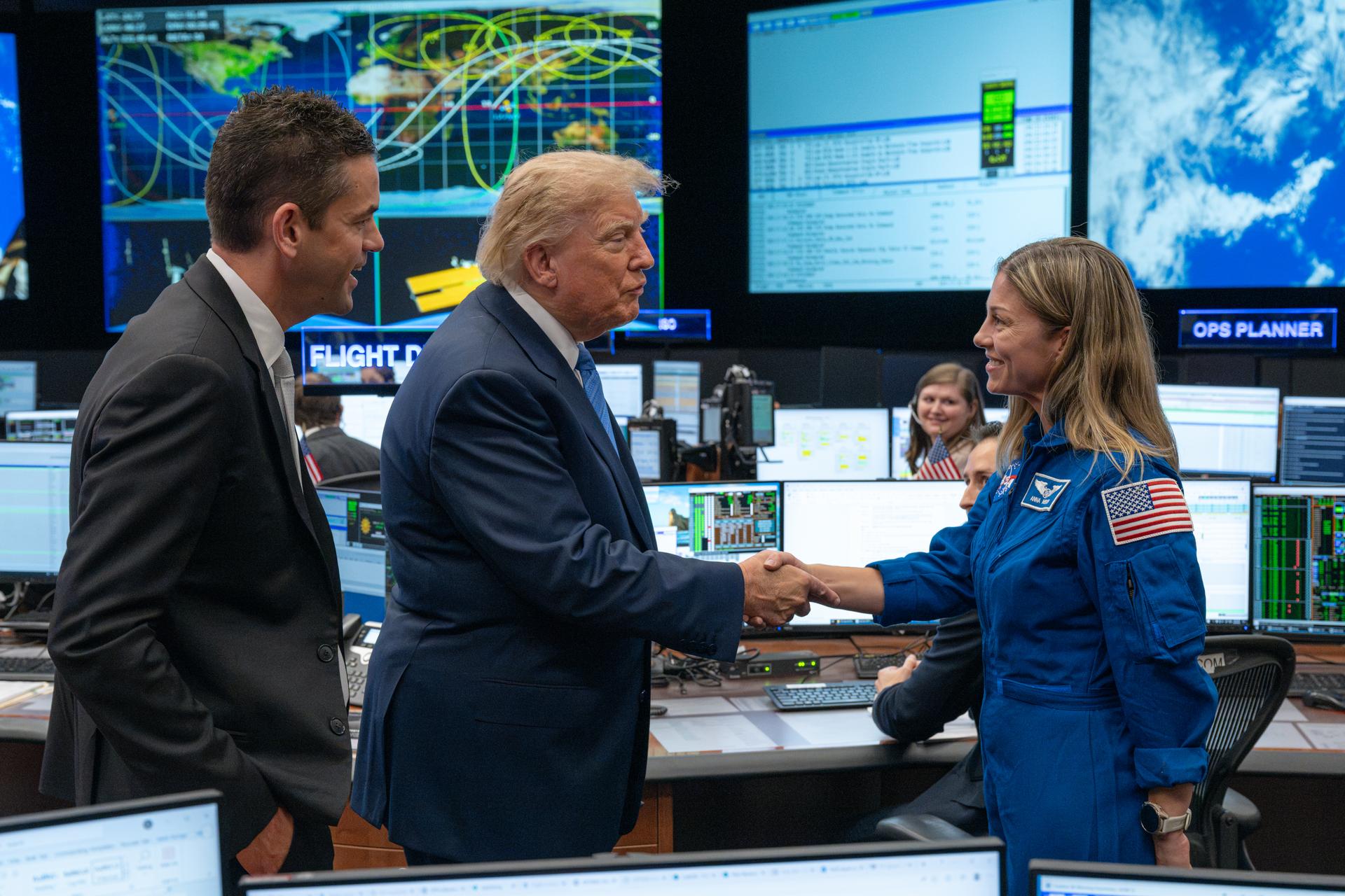 President Trump Visits Mission Control