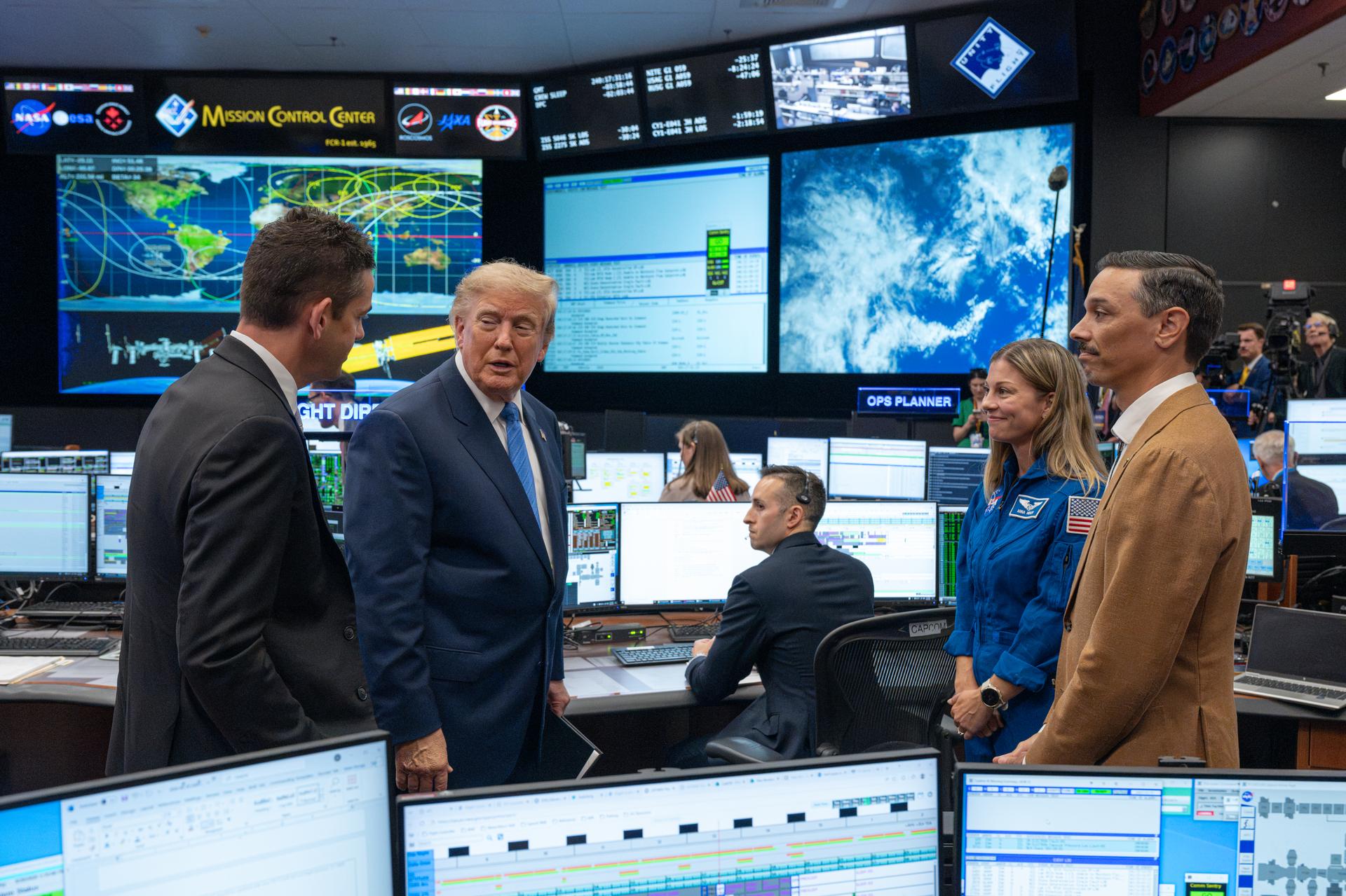 President Trump Visits Mission Control