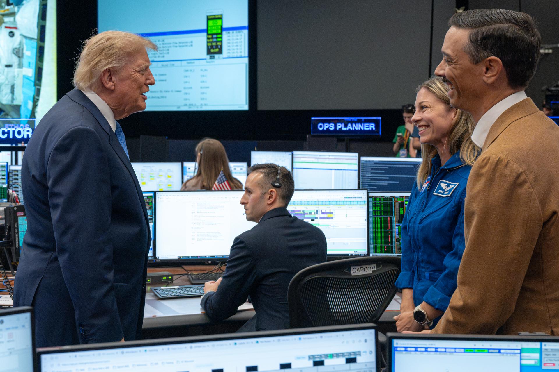 President Trump Visits Mission Control