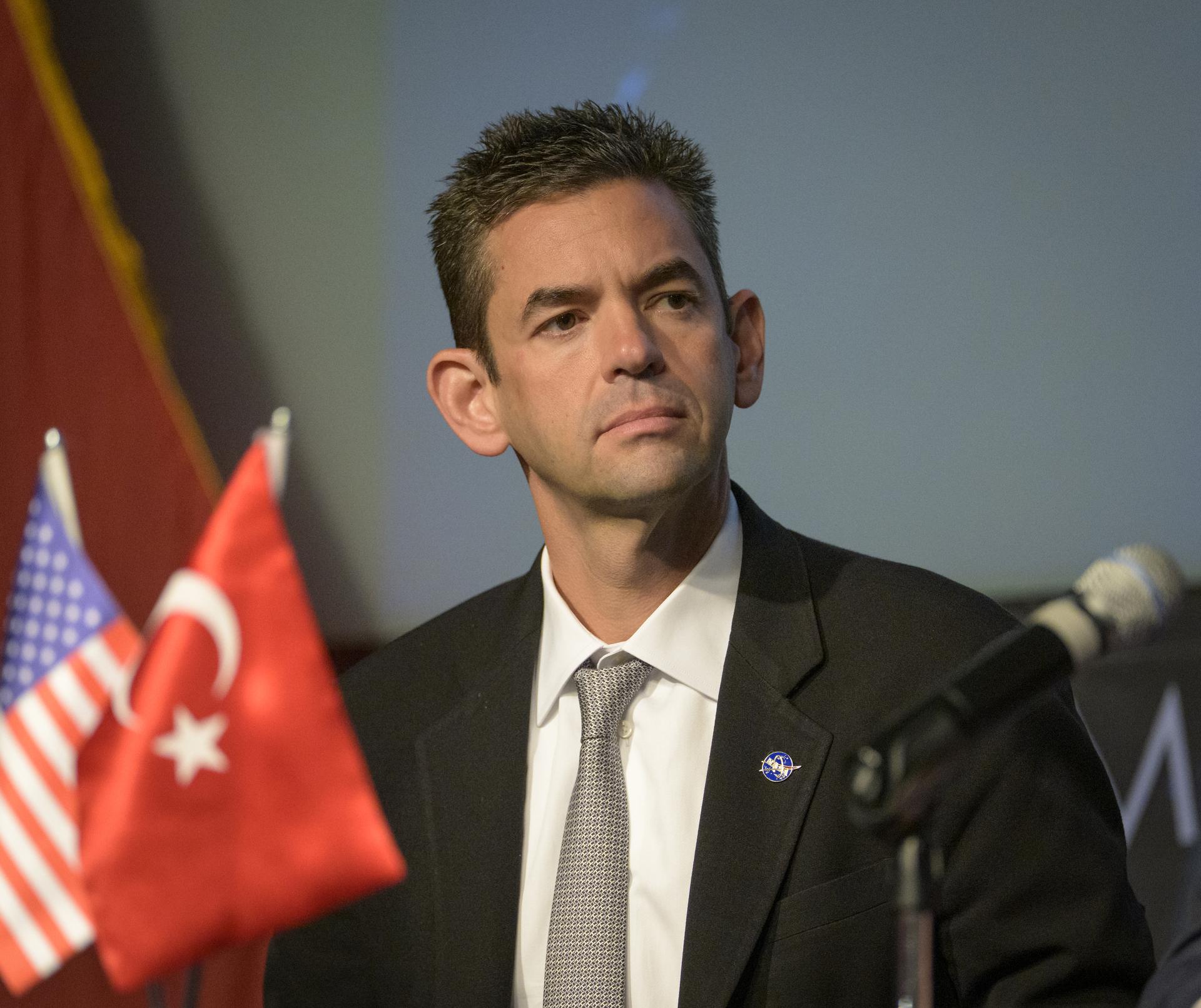 NASA Administrator Jared Isaacman is seen during an Artemis Accord signing ceremony with the Republic of Türkiye Monday, August 31, 2026, at the Mary W. Jackson NASA Headquarters building in Washington. Türkiye is the 71st country to sign the Artemis Accords, which establish a practical set of principles to guide space exploration cooperation among nations participating in NASA’s Artemis program. Photo Credit: (NASA/Bill Ingalls)