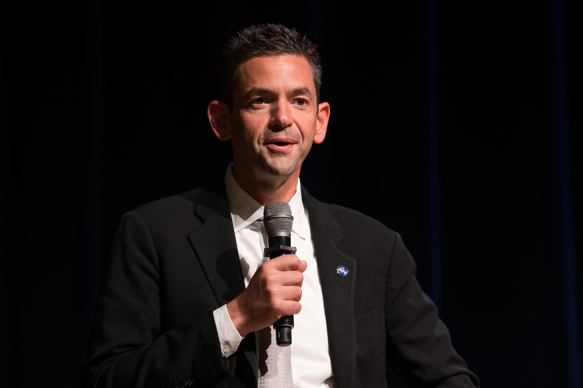 NASA Administrator Jared Isaacman provides remarks during an event held to celebrate the launch of the Nancy Grace Roman Space Telescope, Tuesday, Sept. 1, 2026, at NASA’s Goddard Space Flight Center in Greenbelt, Maryland. Photo Credit: (NASA/Aubrey Gemignani)