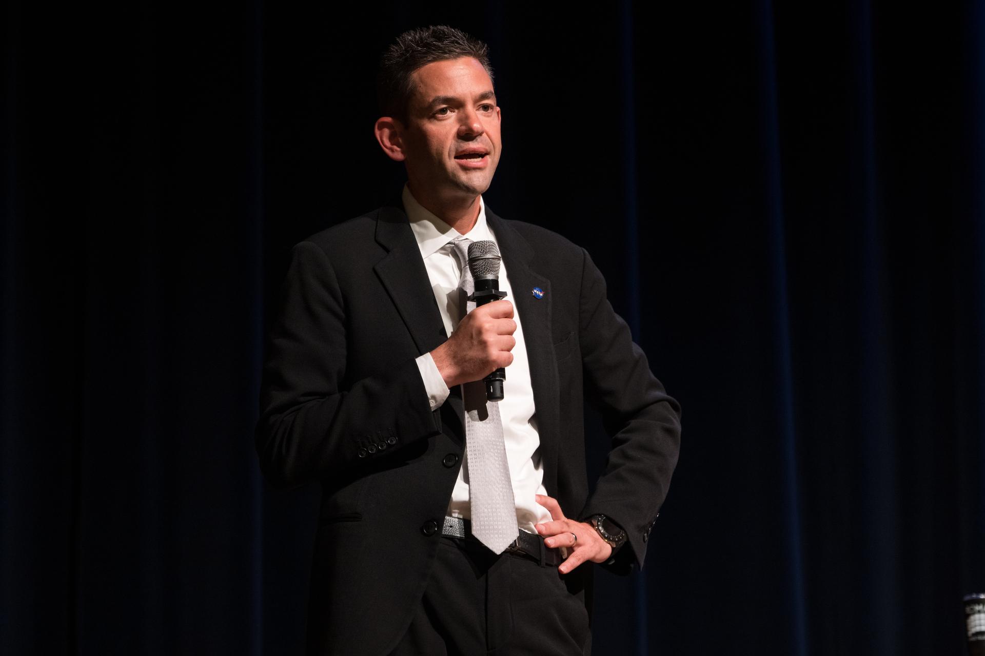 NASA Administrator Jared Isaacman provides remarks during an event held to celebrate the launch of the Nancy Grace Roman Space Telescope, Tuesday, Sept. 1, 2026, at NASA’s Goddard Space Flight Center in Greenbelt, Maryland. Photo Credit: (NASA/Aubrey Gemignani)