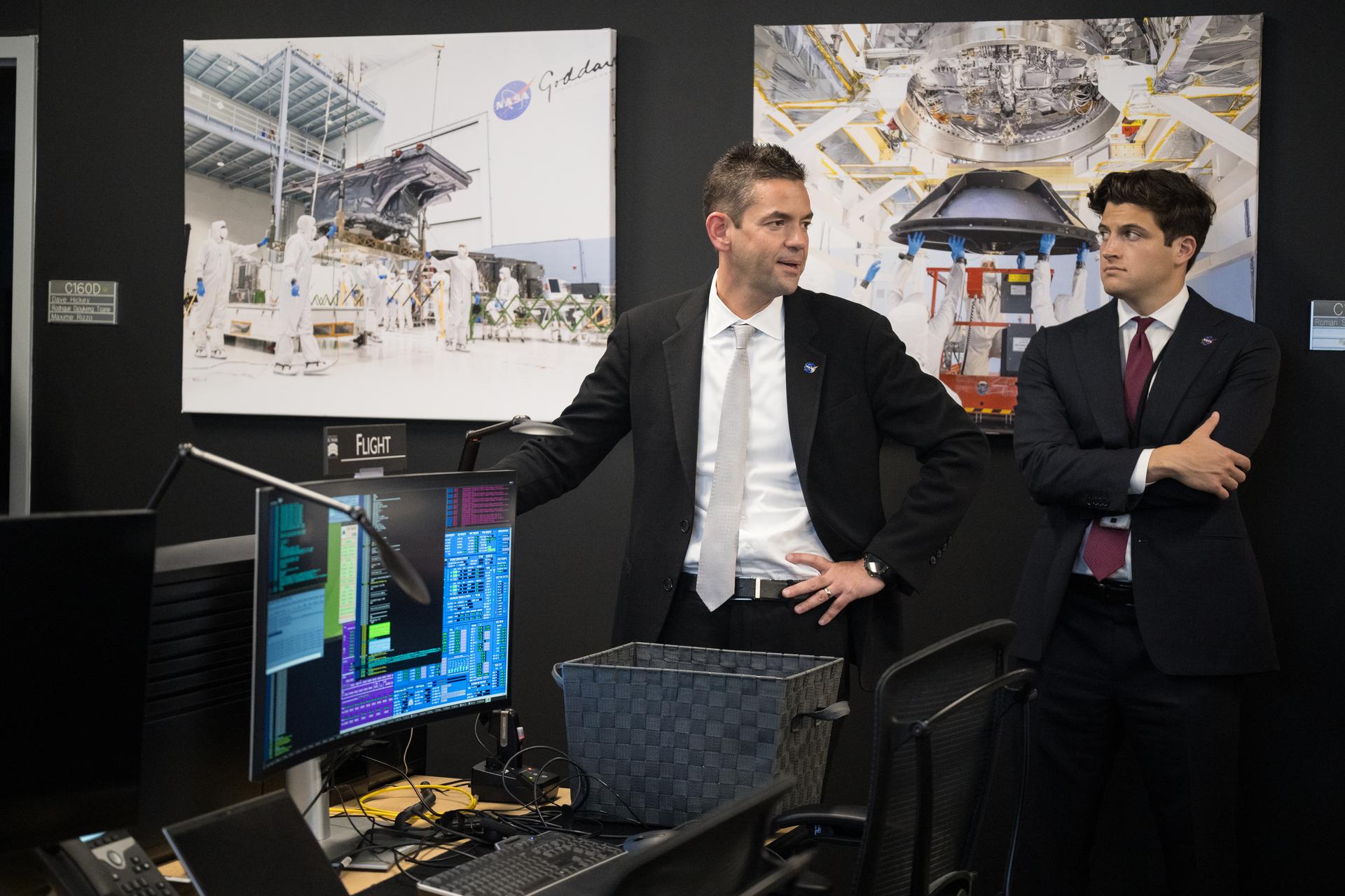 NASA Administrator Jared Isaacman speaks with employees in the Roman Space Telescope Mission Operations Center during an event held to celebrate the launch of the Nancy Grace Roman Space Telescope, Tuesday, Sept. 1, 2026, at NASA’s Goddard Space Flight Center in Greenbelt, Maryland. Photo Credit: (NASA/Aubrey Gemignani)