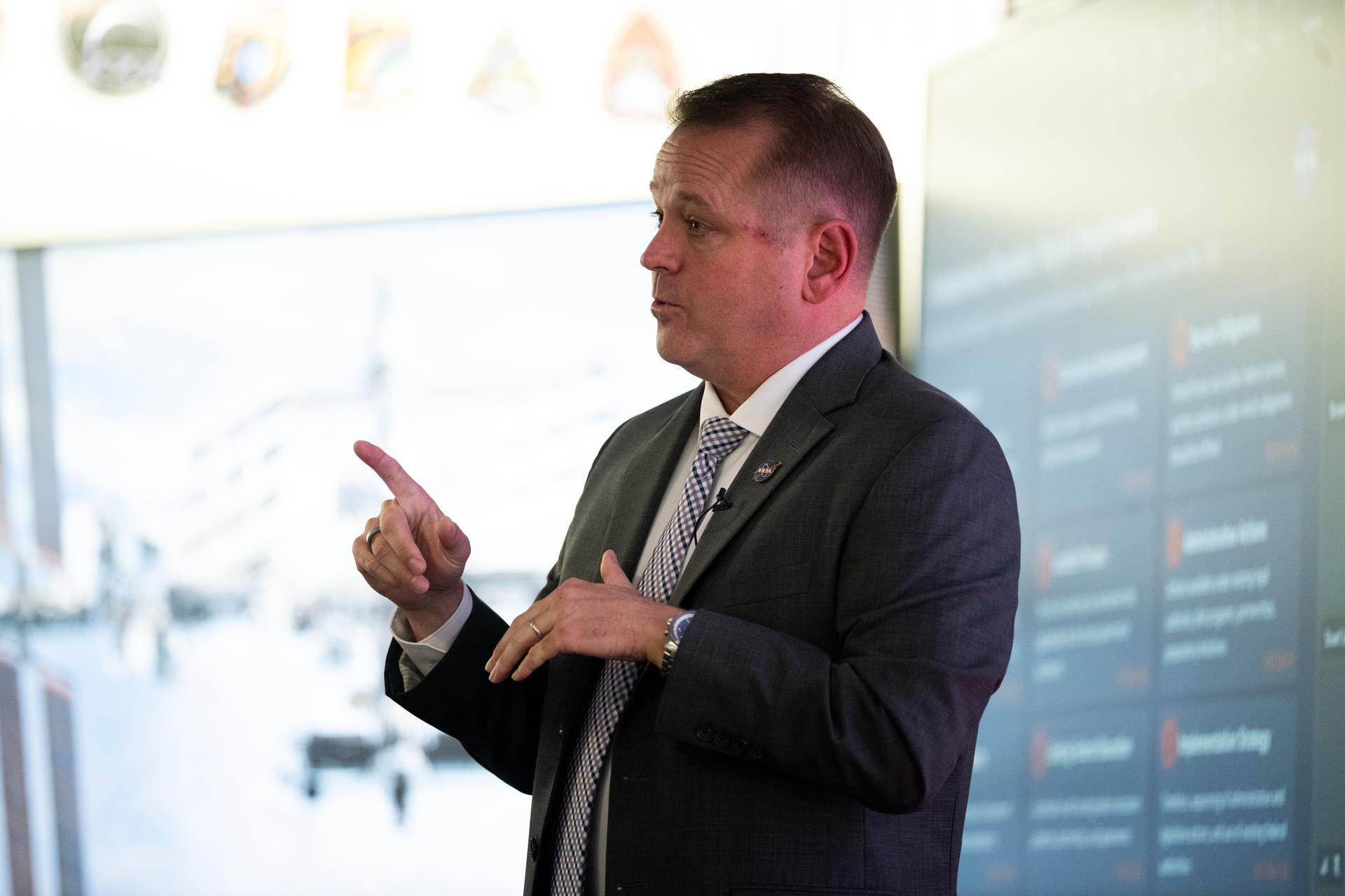 NASA Deputy Administrator Matt Anderson is seen during a meeting of the Presidential Commission on the United States Space Academy in the Space Operations Center, Wednesday, Sept. 9, 2026, at the Mary W. Jackson NASA Headquarters Building in Washington. The commission will meet and submit a report proposing recommendations for the establishment of the Space Academy. Photo Credit (NASA/Joel Kowsky)