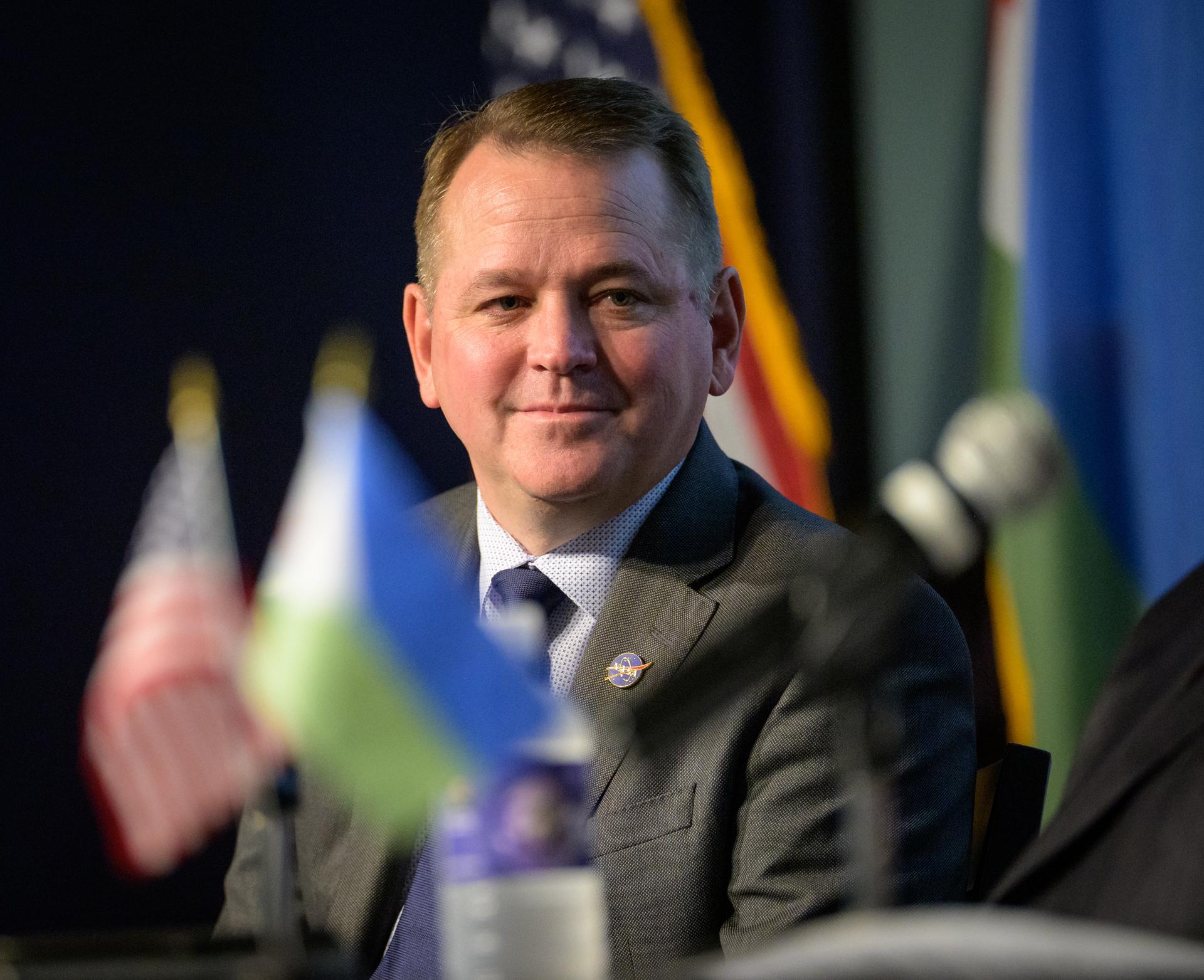 NASA Deputy Administrator Matt Anderson is seen during an Artemis Accord signing ceremony with Djibouti, Monday, September 14, 2026, at the Mary W. Jackson NASA Headquarters building in Washington. Djibouti is the 72nd country to sign the Artemis Accords, which establish a practical set of principles to guide space exploration cooperation among nations participating in NASA’s Artemis program. Photo Credit: (NASA/Bill Ingalls)
