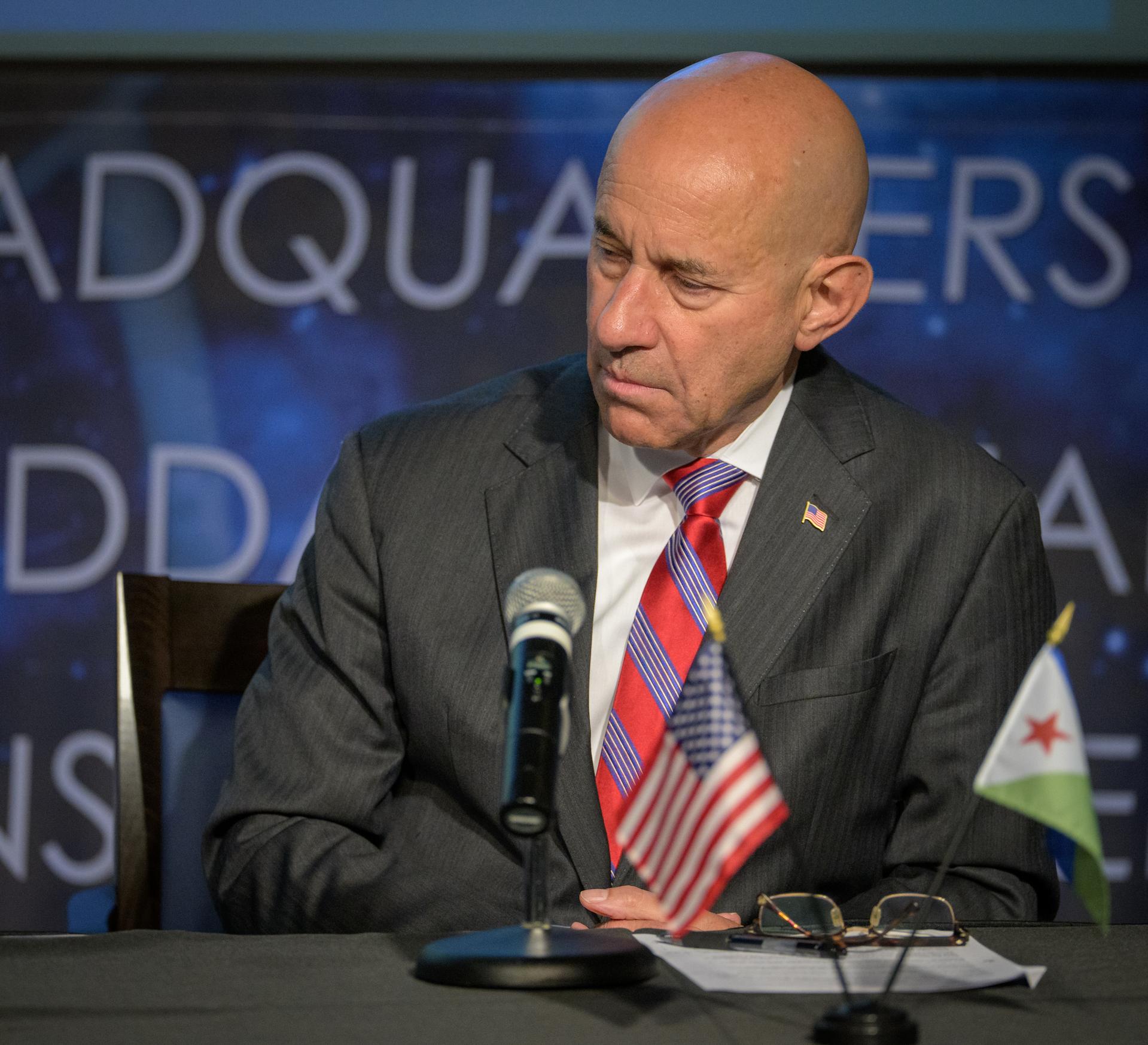 Assistant Secretary of State for African Affairs, Frank Garcia is seen during an Artemis Accord signing ceremony with Djibouti, Monday, September 14, 2026, at the Mary W. Jackson NASA Headquarters building in Washington. Djibouti is the 72nd country to sign the Artemis Accords, which establish a practical set of principles to guide space exploration cooperation among nations participating in NASA’s Artemis program.  Photo Credit: (NASA/Bill Ingalls)