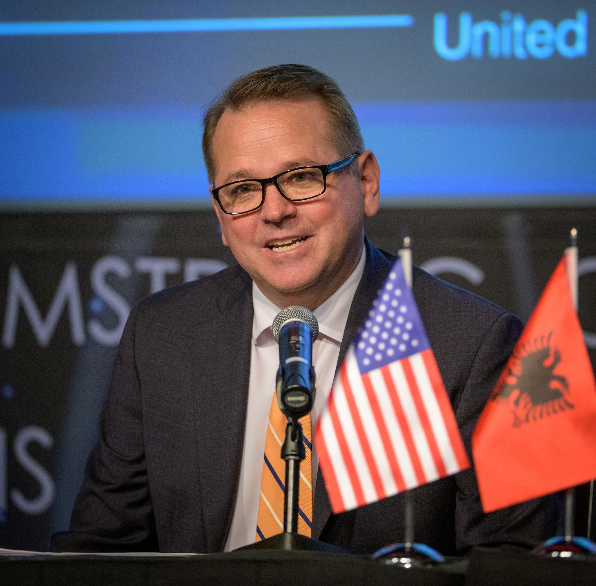 NASA Deputy Administrator Matt Anderson gives remarks during an Artemis Accords signing ceremony with the Republic of Albania Monday, September 21, 2026, at the Mary W. Jackson NASA Headquarters building in Washington. Albania is the 73rd country to sign the Artemis Accords, which establish a practical set of principles to guide space exploration cooperation among nations participating in NASA’s Artemis program. Photo Credit: (NASA/Bill Ingalls)