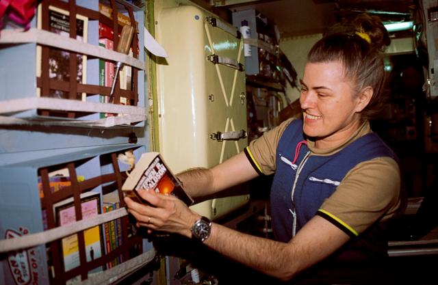 NASA image: Candid view of Astronaut Lucid in the Spektr module
