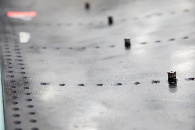 NASA image: SEG 410 Main Wing, COBRA Drillng Machine, Drilling Lower Wing Sk