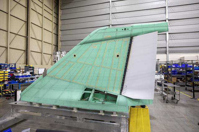 NASA image: SEG 530 Vertical Tail - Rudder Installed