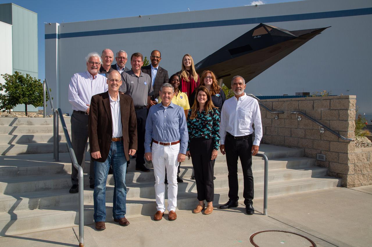 In July 2021, NASA associate administrator Bob Cabana visits Lockheed Martin in Palmdale, California to see the assembly of the X-59 QueSST.