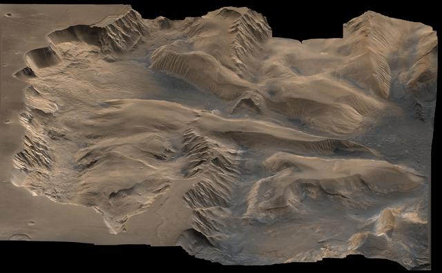 NASA image: Oblique View with Altimetry of Valles Marineris