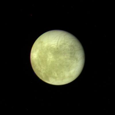 This picture of Europa, the smallest Galilean satellite, was taken in the afternoon of March 4, 1979, from a distance of about 2 million kilometers 1.2 million miles by NASA Voyager 1.  http://photojournal.jpl.nasa.gov/catalog/PIA00016
