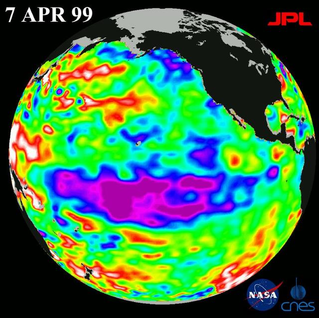 The cold pool of water in the Pacific known as La Nina is beginning to fade, but ocean conditions have not returned to normal, according to scientists studying images from the U.S.-French TOPEX/Poseidon satellite.  http://photojournal.jpl.nasa.gov/catalog/PIA00031
