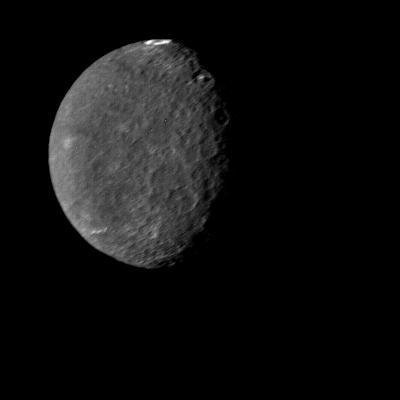 The southern hemisphere of Umbriel displays heavy cratering in this NASA Voyager 2 image, taken Jan. 24, 1986. This frame is the most detailed image of Umbriel, the darkest of Uranus larger moons.  http://photojournal.jpl.nasa.gov/catalog/PIA00040