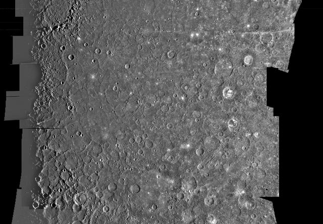 NASA image: Mercury: Photomosaic of the Tolstoj Quadrangle H-8