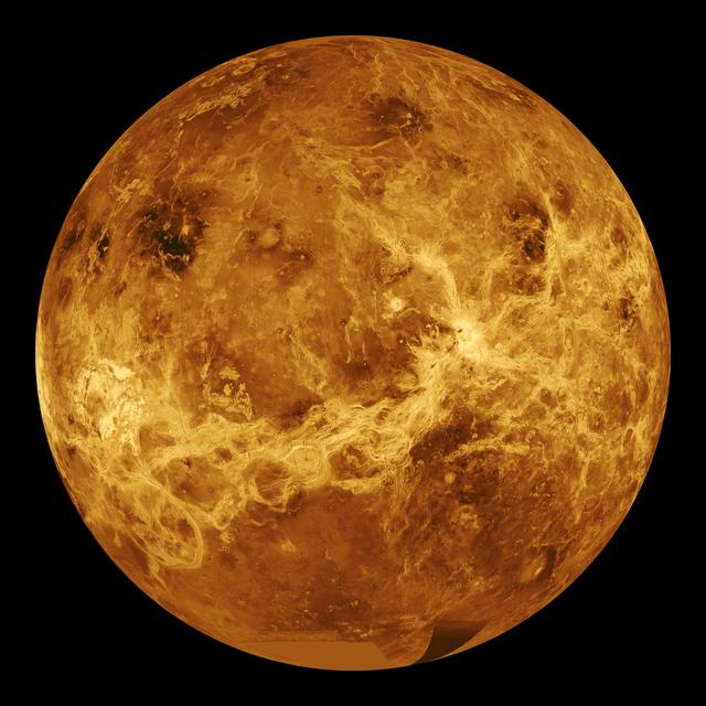 NASA image: Venus - Computer Simulated Global View Centered at 180 Degrees East Longitude