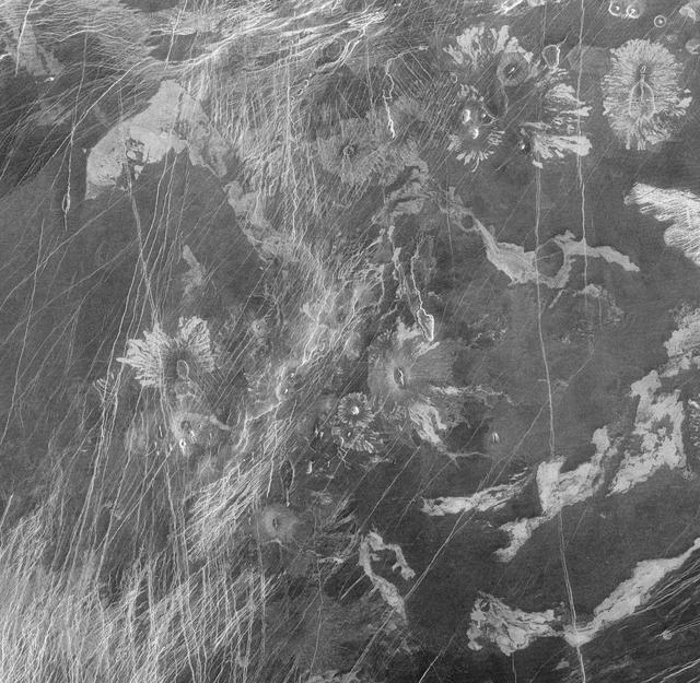 NASA image: Venus - Volcanic features in Atla Region