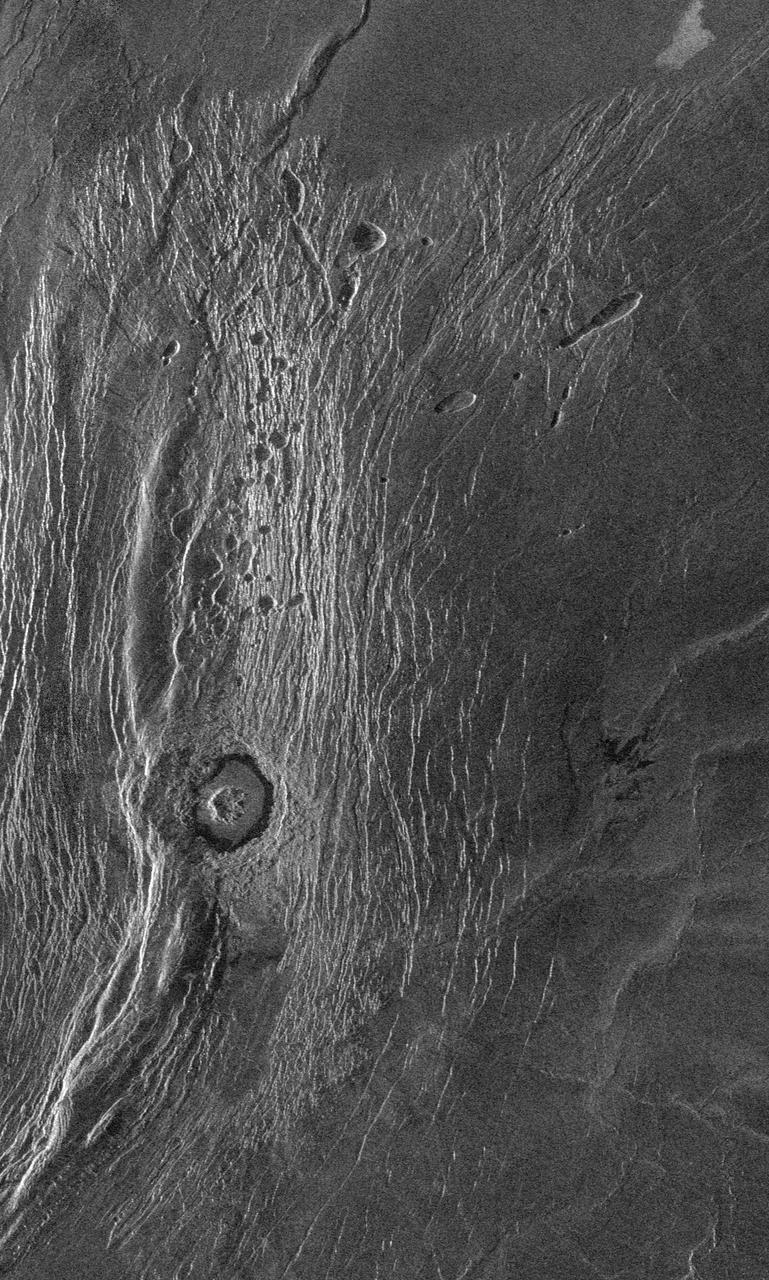 This full-resolution image from NASA Magellan spacecraft shows the northern part of the Akna Montes mountains of Venus. http://photojournal.jpl.nasa.gov/catalog/PIA00250