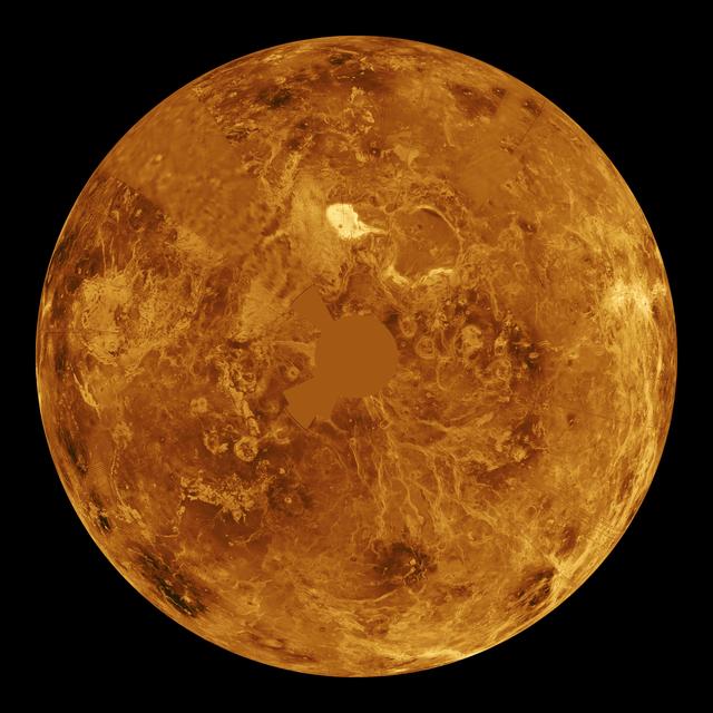 NASA image: Venus - Computer Simulated Global View of Northern Hemisphere