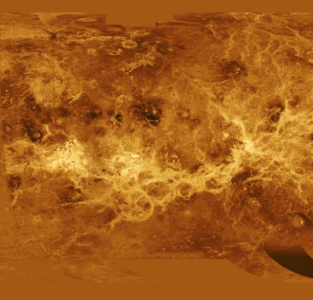 NASA image: Venus - Simple Cylindrical Map of Surface Eastern Half