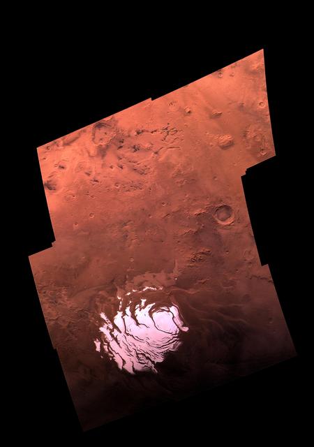 NASA image: South Polar Residual Ice Cap