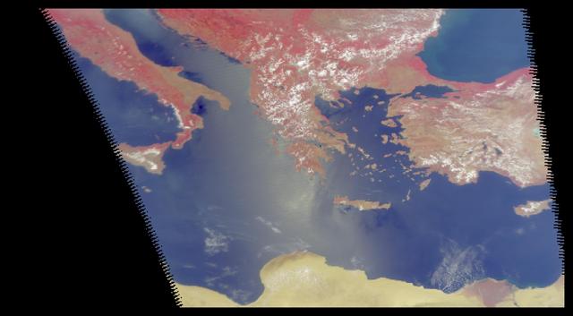 NASA image: AIRS First Light Data: Eastern Mediterranean, June 14, 2002