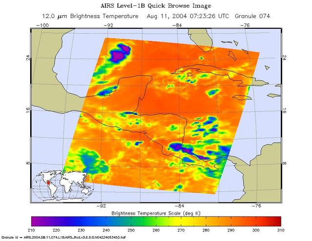 NASA image: Tropical Storm Bonnie as Observed by NASA Spaceborne Atmospheric Infrared Sounder AIRS