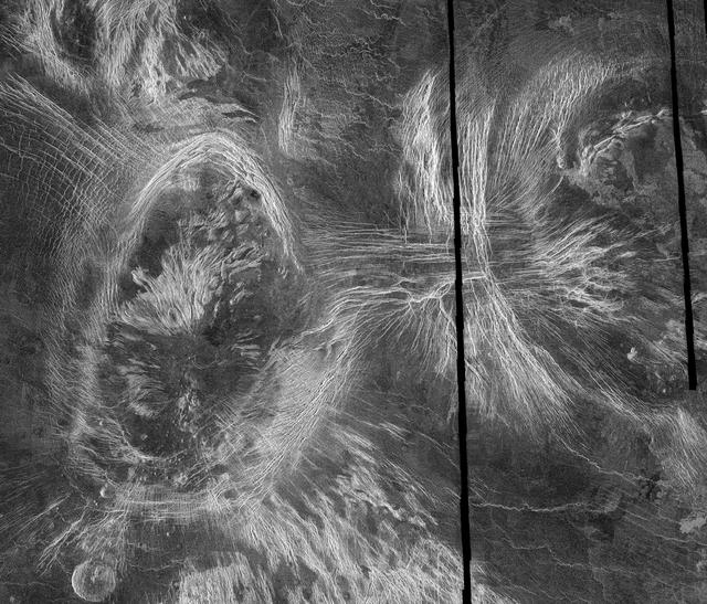 NASA image: Venus - Mosaic of Bahet and Onatah Coronae