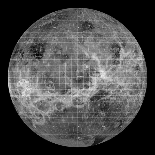 NASA image: Venus - Global View Centered at 180 degrees