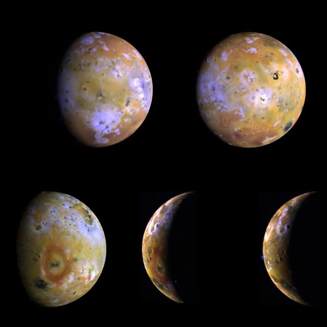 NASA image: Five Color Views of Io