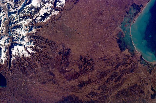 NASA image: Venice, Italy & the Alps from the Shuttle KidSat Camera